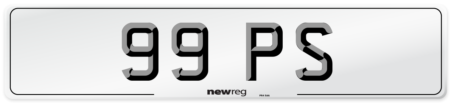 99 PS Number Plate from New Reg